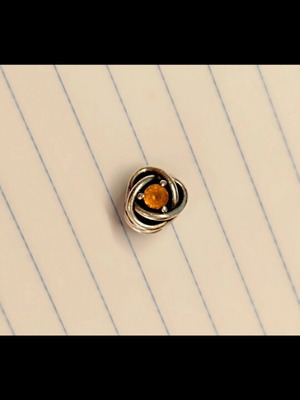 Pandora Honey Eternity Circle Charm with honey-colored stone