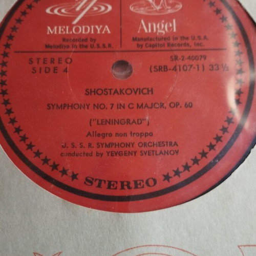 Dmitry Shostakovich Symphony No.7 2LP box set used, classical