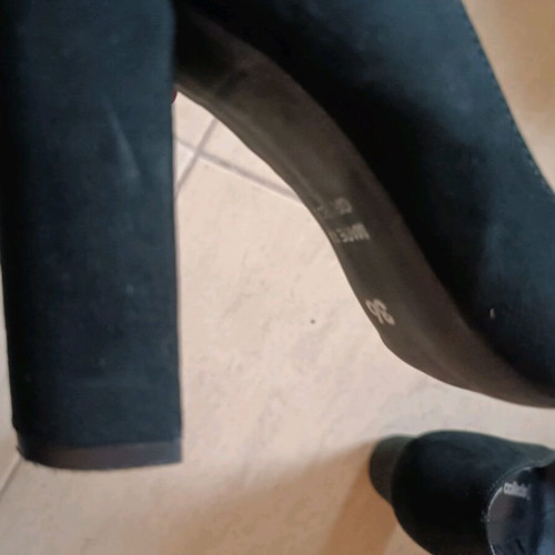 Focus suede black pumps used, size 36, 10cm heels