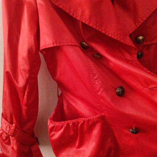 Maxin spring trench coat red xl with balloon cuffs like new