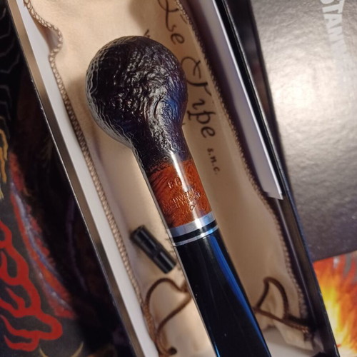 Stanwell Trio Sandblasted tobacco pipe new with 9mm filter and adapter