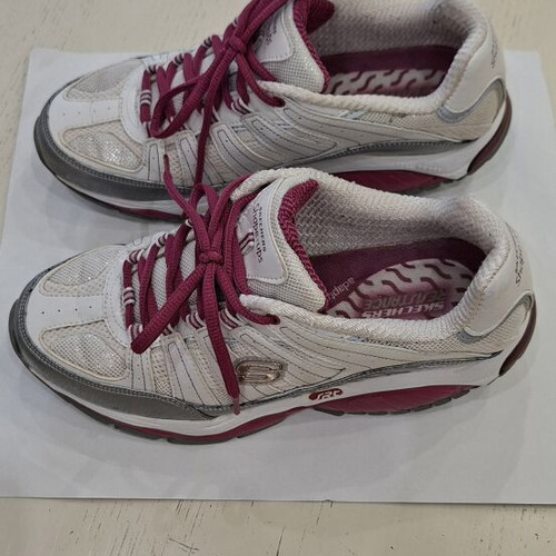 Skechers Shape-ups athletic shoes, size 37.5, white