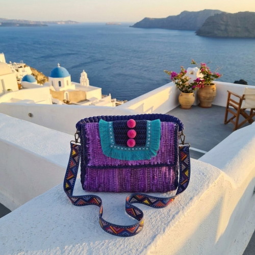 Summer shoulder bag Kourelo leather, 31 x 25 cm, new