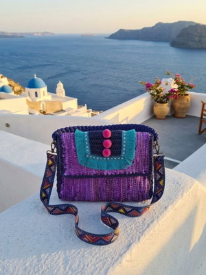 Summer shoulder bag Kourelo leather, 31 x 25 cm, new