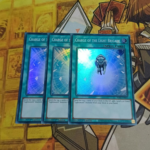 Charge of the Light Brigade Yu-Gi-Oh! cards pack of 3 like new