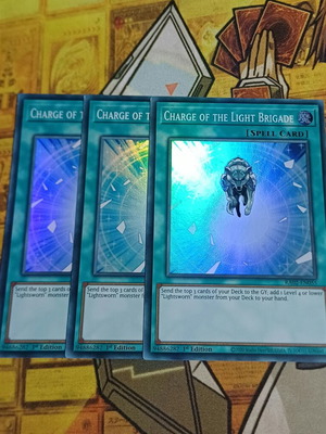 Κάρτες Charge of the Light Brigade Yu-Gi-Oh! πακέτο 3 σαν καινούργιες