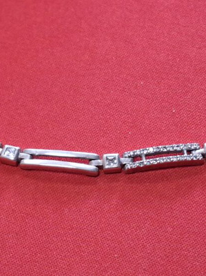 Silver bracelet used with 925 hallmark