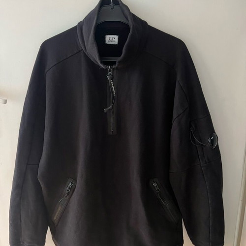 C.P Company Half Zip Fleece Sweatshirt Men used, size XL, black