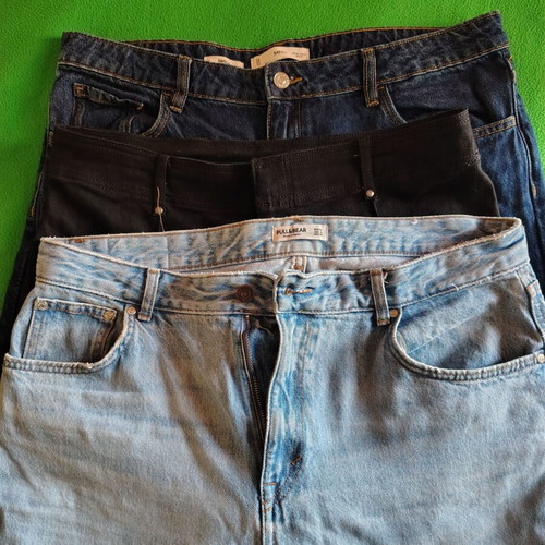 Wide leg jeans Mango, Zara and Pull&Bear pack of 3 used, size 46