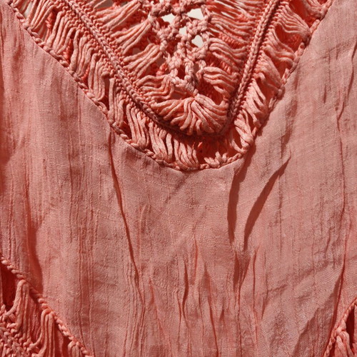 Beach blouse, pink and orange