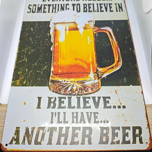 Metal decorative beer sign vintage retro 20x30 like new