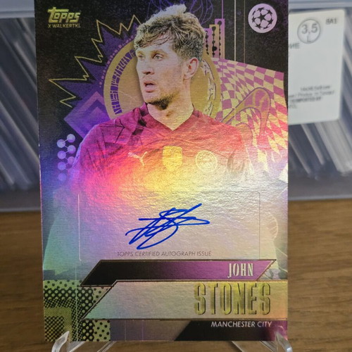 John Stones autograph card, Manchester City