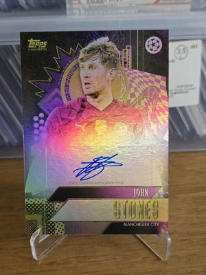 John Stones autograph card, Manchester City
