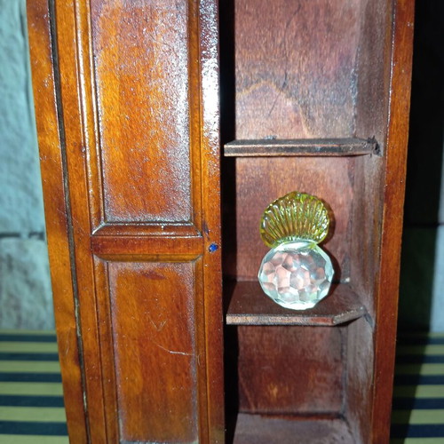 Wooden vintage miniature wardrobe used
