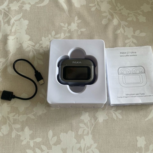 PAXA C7 Ultra wireless earbuds new, Iron Gray, open-ear design