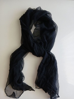 Women's Black Semi-Transparent Scarf like new
