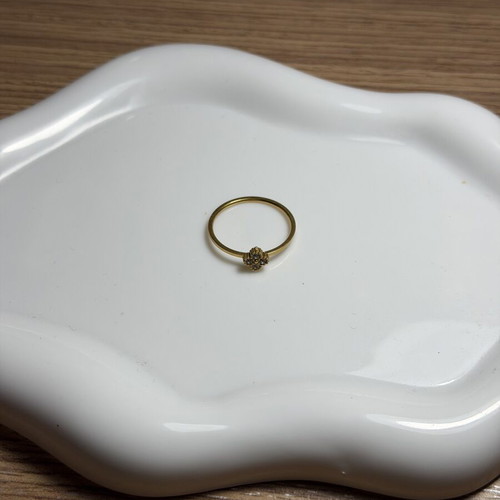 Steel ring new, gold color
