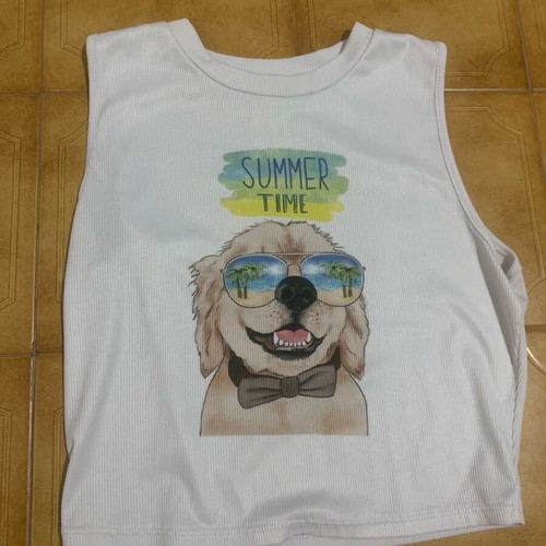 Sleeveless blouse like new, white crop top size S