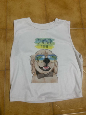 Sleeveless blouse like new, white crop top size S