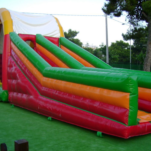 Playground with certified inflatables and safety equipment