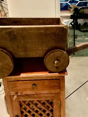 Handmade wooden wagon like new, heavy