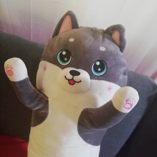 Cylindrical pillow 110cm cat like new