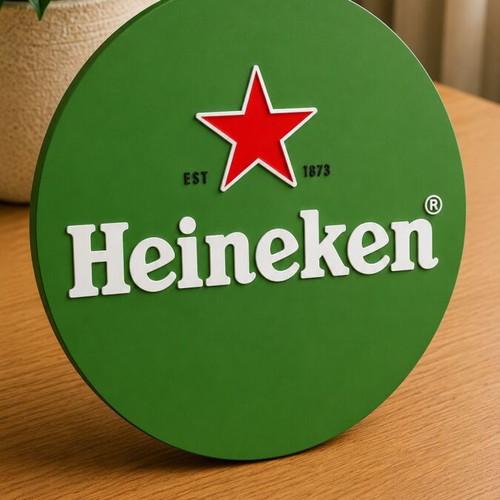 Heineken Logo Plate new, 20cm