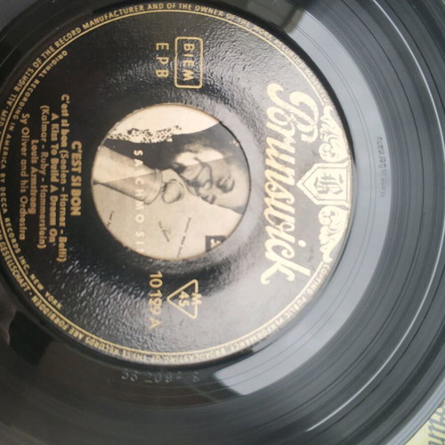 Luis Armstrong C' est Si Bon / Blueberry Hill 7" 45 RPM vinyl used