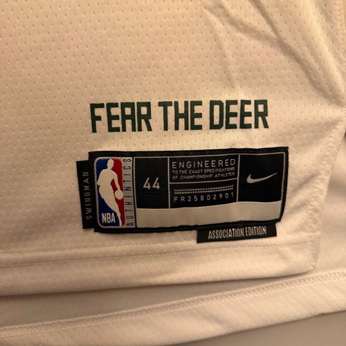 Authentic Giannis Antetokounmpo Nike Swingman Association Edition Jersey in Luxury Frame new