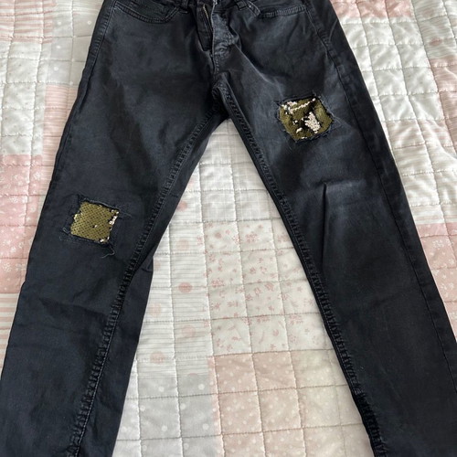 Pants with sequin details used, size small