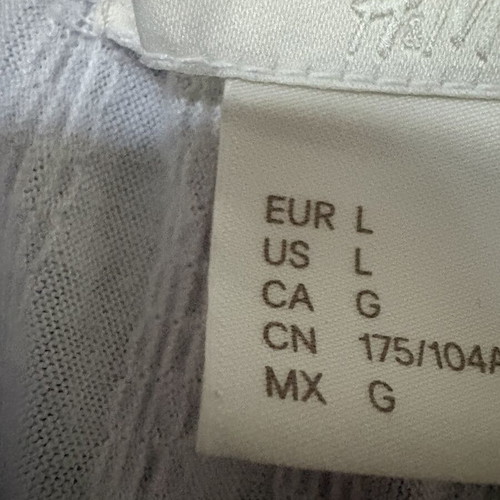 White H&M Off-Shoulder Blouse Like New Size L