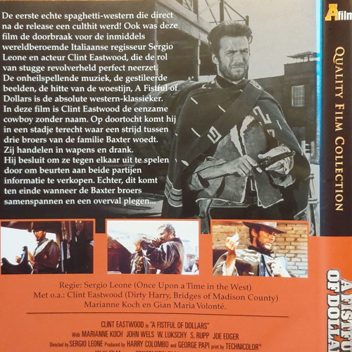A Fistful of Dollars DVD used, English and Italian dubbed with Dutch subtitles