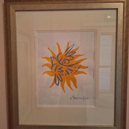 Giorgos Stathopoulos artwork 2010 acrylic on paper new with frame
