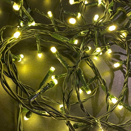 Yellow indoor string lights 80 pcs 6.5m used, IP44