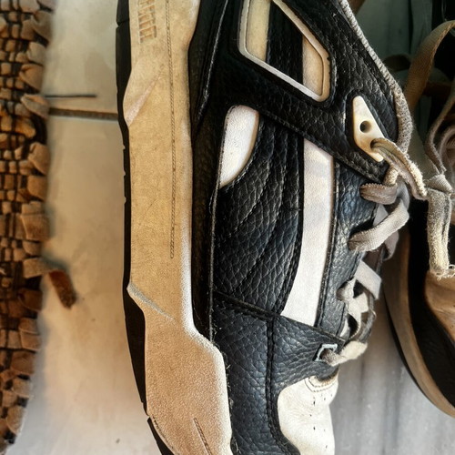 Puma athletic shoes size 38.5, black and white
