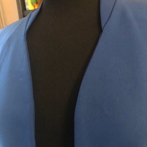 Italian blue royal blazer like new with striped detail