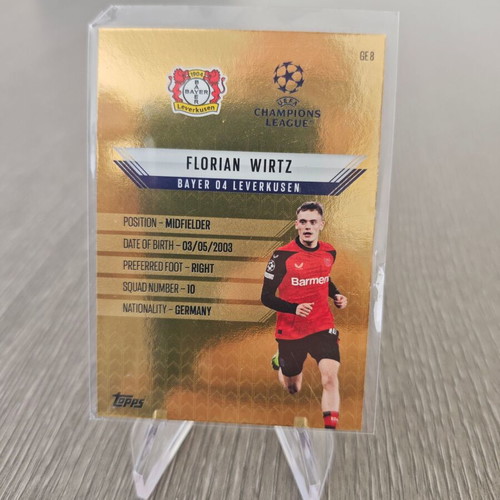 Florian Wirtz Topps Match Attax UCL Gold Edge Card Bayer Leverkusen