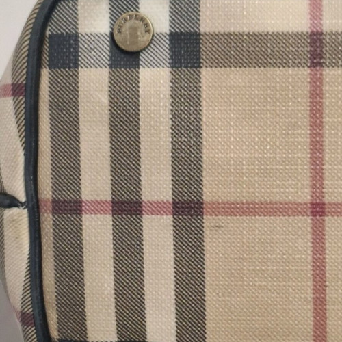 Vintage τσάντα Burberry χειρός ανακαινισμένη, μπεζ 37x23x14