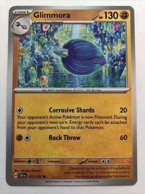 Pokémon Glimmora 115/191 card new collectible