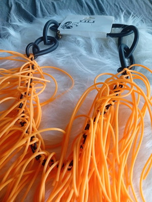 Necklace orange black new unused