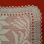 White Crochet Table Runner like new