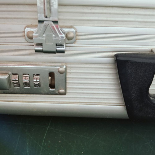 Metal Professional Briefcase large capacity like new, black and silver
