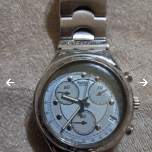 Swatch Irony men's wristwatch, white quartz
