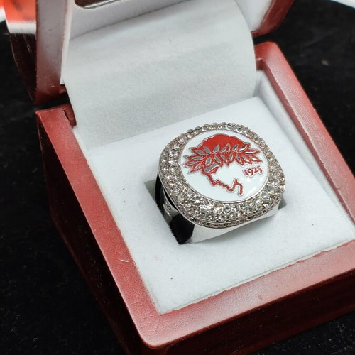 Olympiakos ring in wooden case with glass, new