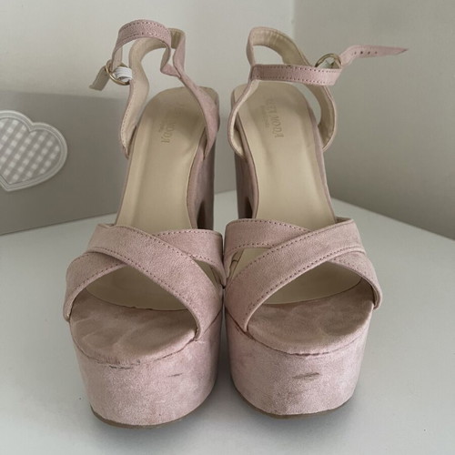 Alta Moda platform sandals size 38 used, pink, 15 cm heel