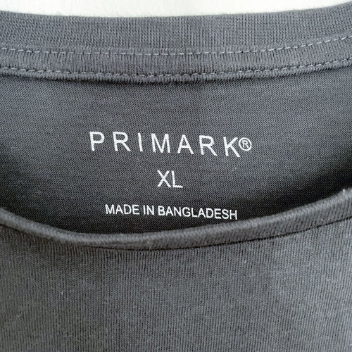 Primark short-sleeve T-shirt used, size XL, black