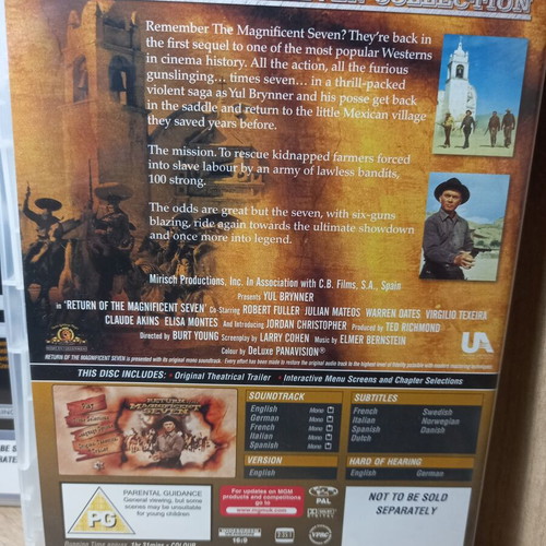 The Magnificent Seven 4 Movie Collection DVD box like new with English subs