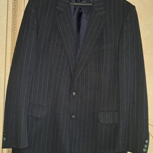 Men's wool suit jacket, dark anthracite
