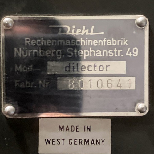 Diehl dilector used punched tape reader unit for vintage calculators
