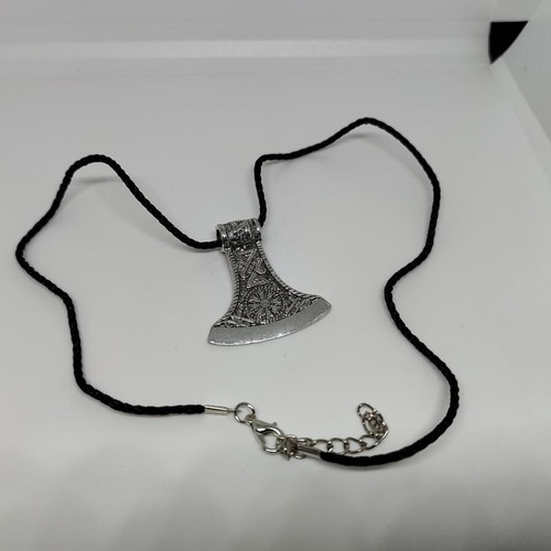 Viking Axe Pendant with Scandinavian Symbols like new